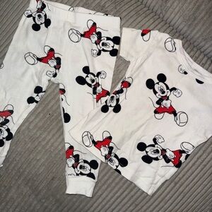 H&M Kids Mickey Mouse Matching Set - Red and White